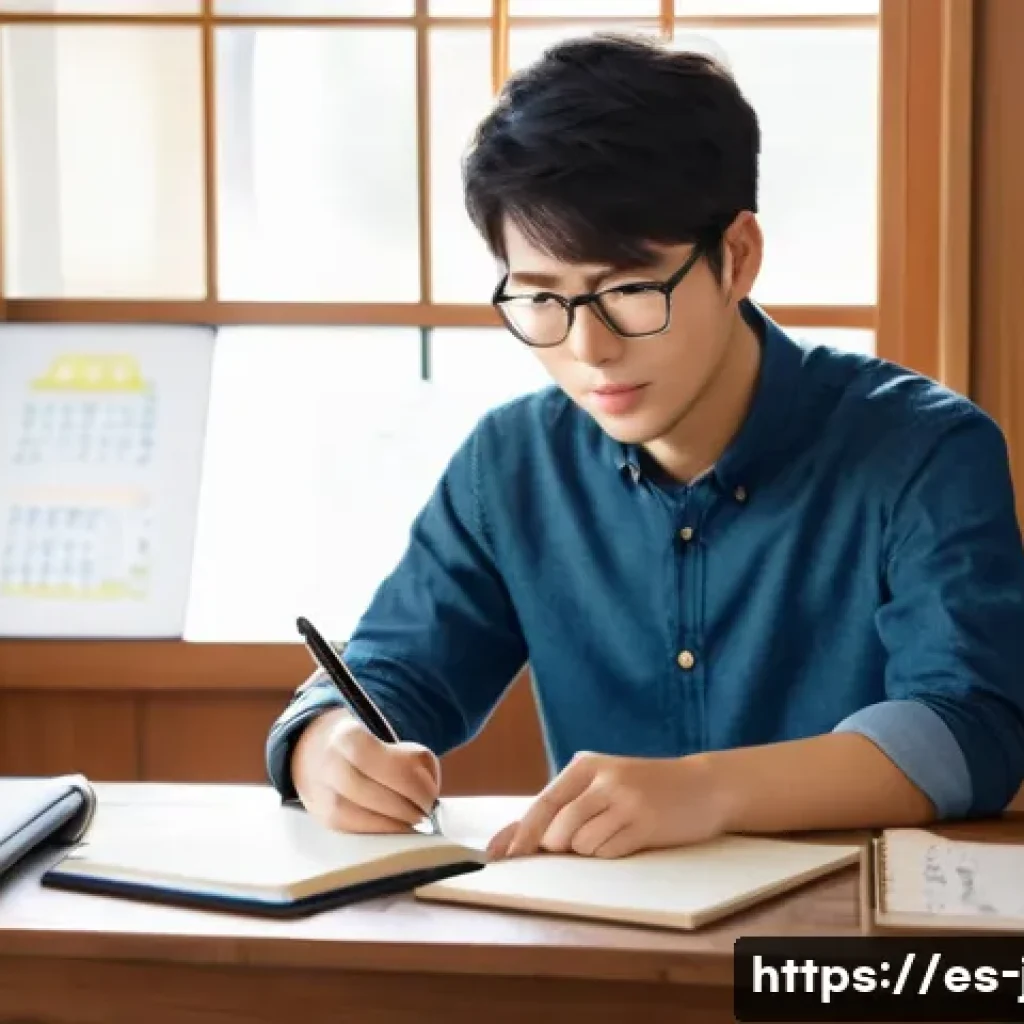 JLPT와 일본어 초급 강의 준비 방법 - **Prompt 1: Dedicated Japanese Language Learner**
    "A young, diverse student, appearing around 16...